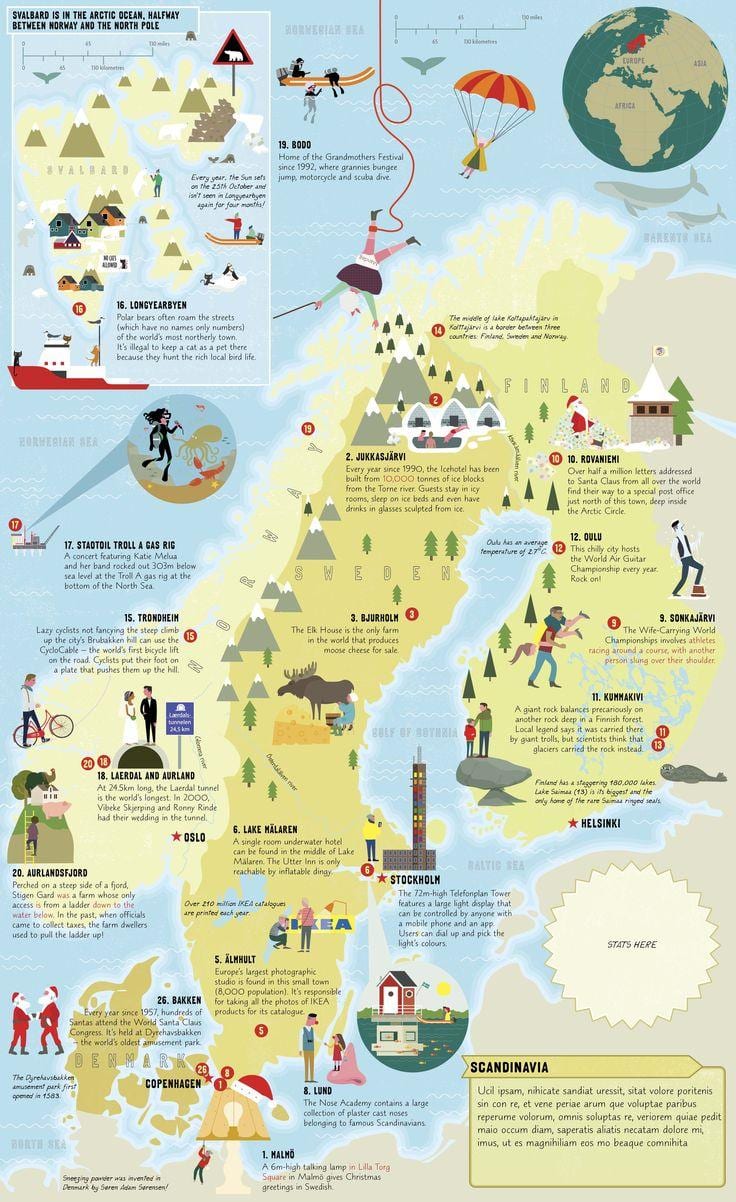 Norvegija turi rodyti žemėlapyje