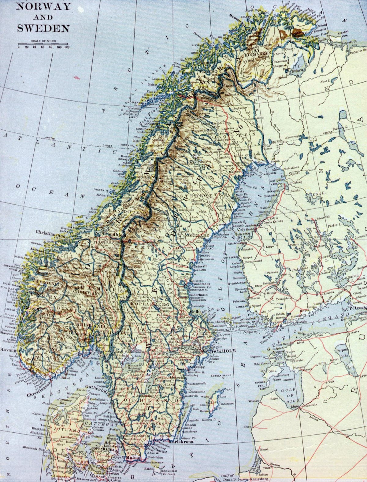 Žemėlapis senas Norvegija