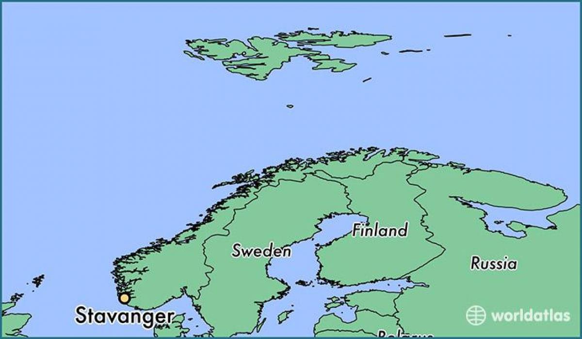 žemėlapis stavanger Norvegija