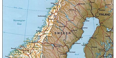 Detalus planas Norvegijoje su miestų