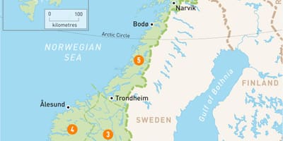 Žemėlapis alta, Norvegija