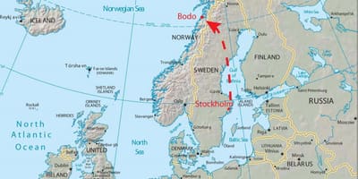 Žemėlapis bodo Norvegija