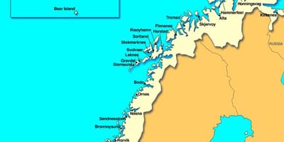 Flam žemėlapis Norvegija