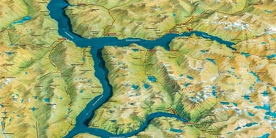 Žemėlapis geiranger Norvegija