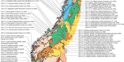 Žemėlapis geologinių Norvegija