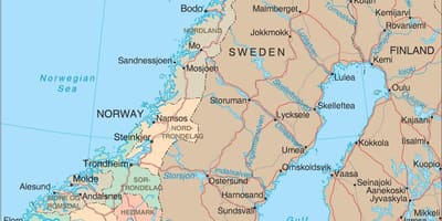 Norvegijos provincijos žemėlapis