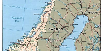 Važiavimo žemėlapis Norvegija