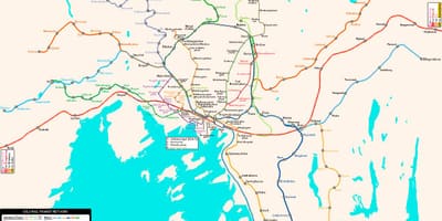 Žemėlapis metro Norvegija