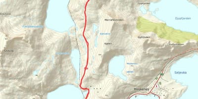 Žemėlapis Norvegija pėsčiųjų takai