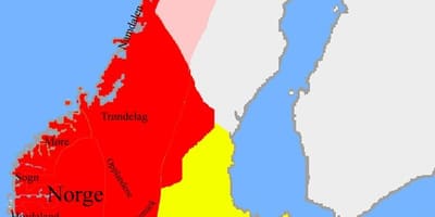 Žemėlapis Norvegija sienų