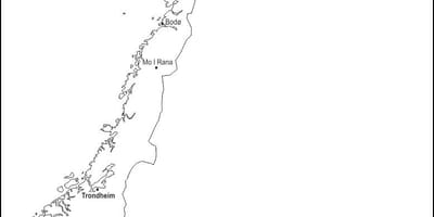 Tuščias žemėlapis Norvegija
