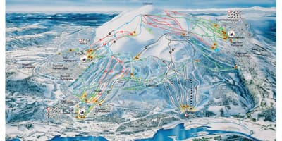 Slidinėjimo Norvegijos žemėlapis