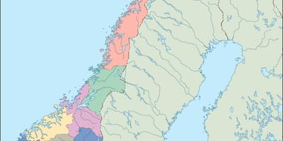 Žemėlapis Norvegija vektorius