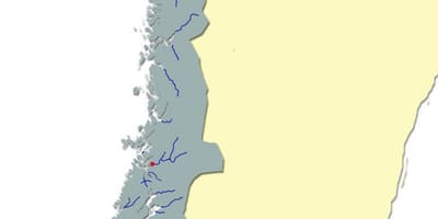 Žemėlapis Norvegijos upės