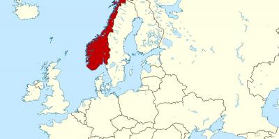 Žemėlapis Norvegija ir europa