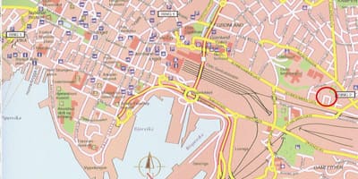 Žemėlapis oslo Norvegija miesto centro