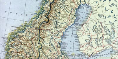 Žemėlapis senas Norvegija