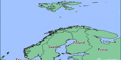Žemėlapis stavanger Norvegija