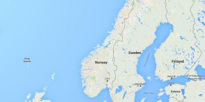 Žemėlapis norvegija Norvegija